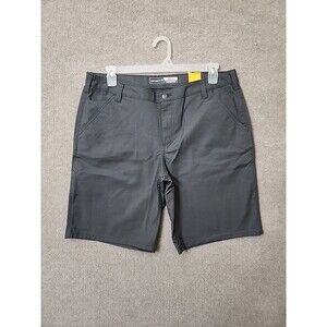 Carhartt Rugged Flex Loose Fit Canvas Work Shorts Womens 16 Gray NEW